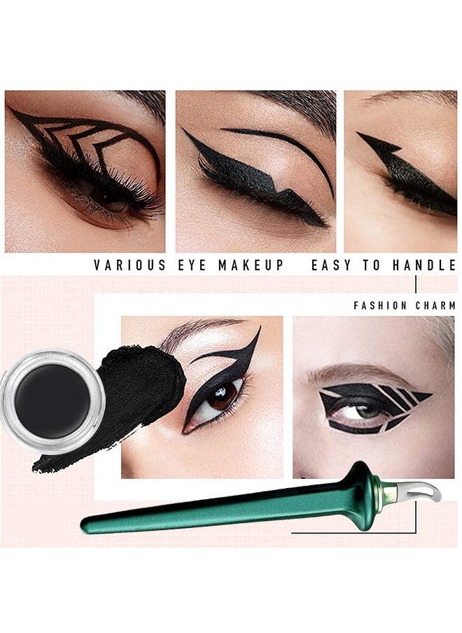 DNM Easy No-Skip Eyeliner,DNM Wand & Long-Wear Eyebrow Cream/ Eyeliner Cream (Black), Multi-Purpose Make-Up Application Tool, Universal Design for Easy Eye & Eyebrow& Lip Liner, Versatile and Reusable