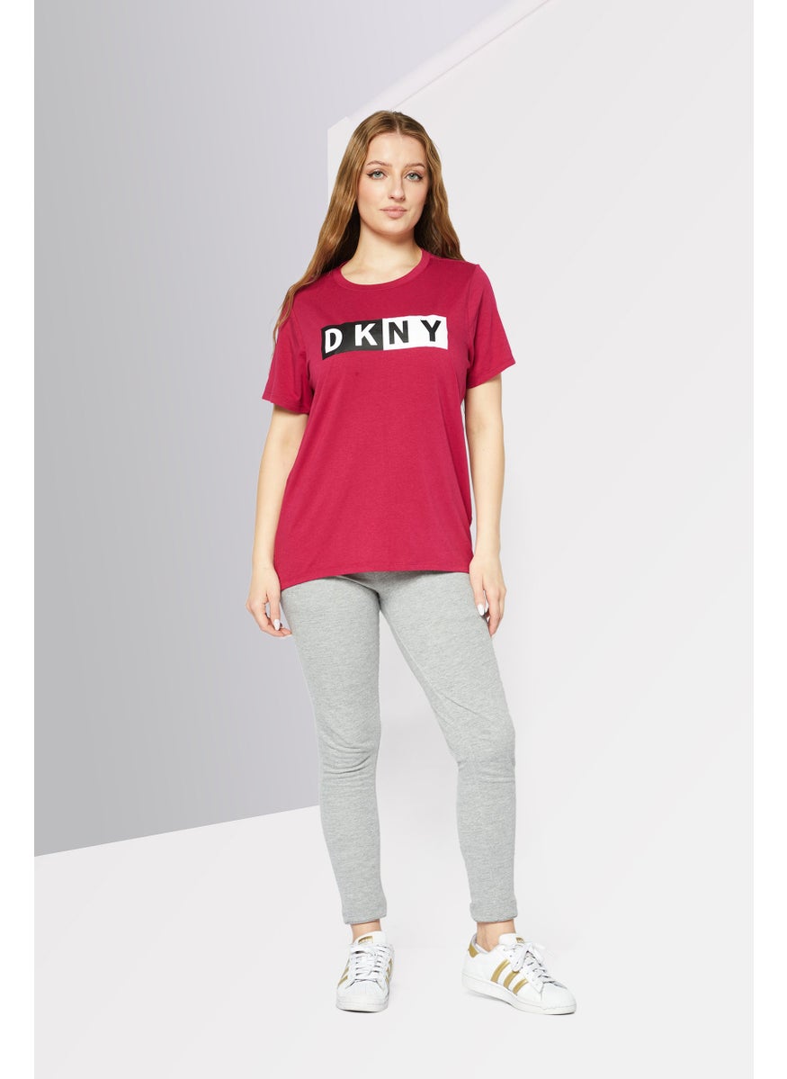 Women Sportswear Fit Training T-Shirt, Magenta Combo