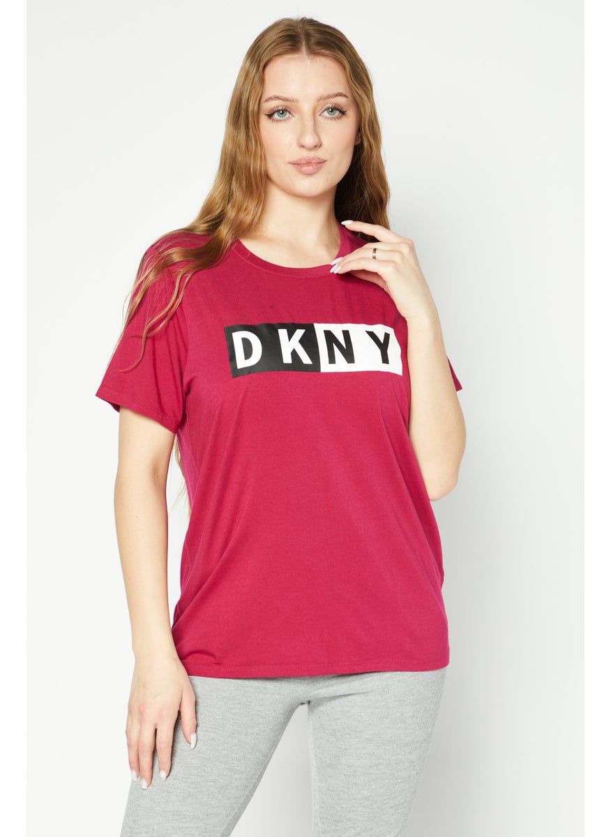 Women Sportswear Fit Training T-Shirt, Magenta Combo