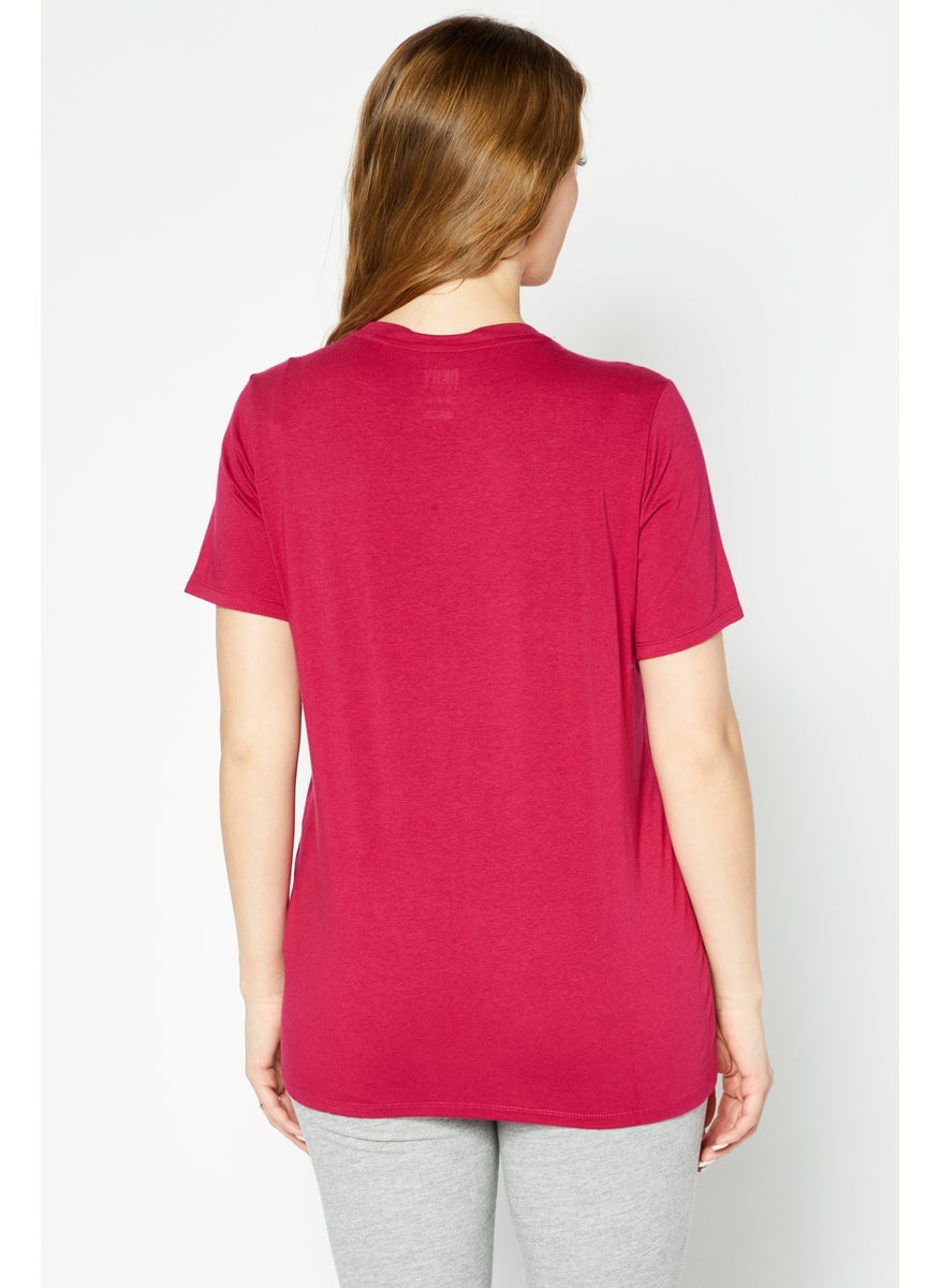 Women Sportswear Fit Training T-Shirt, Magenta Combo