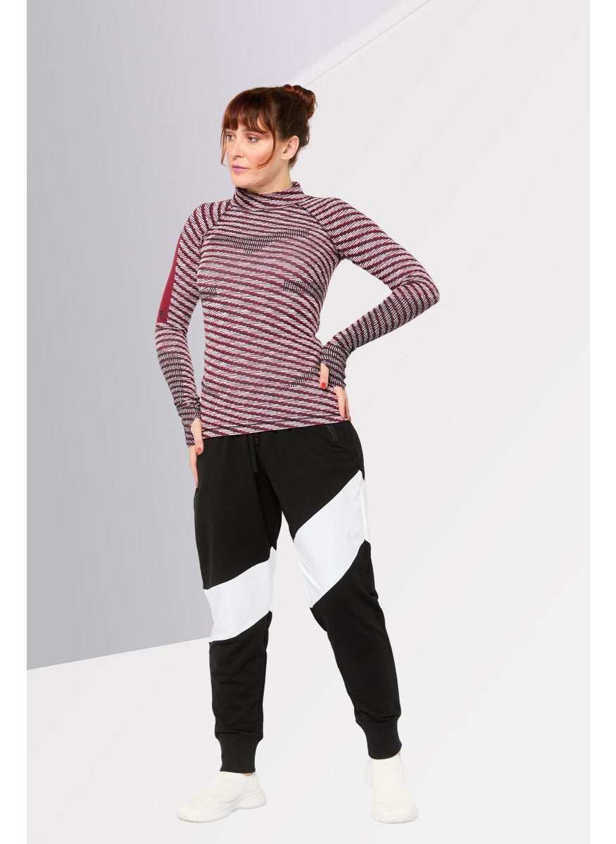 Women Sportswear Fit Long Sleeve Training Top, Maroon