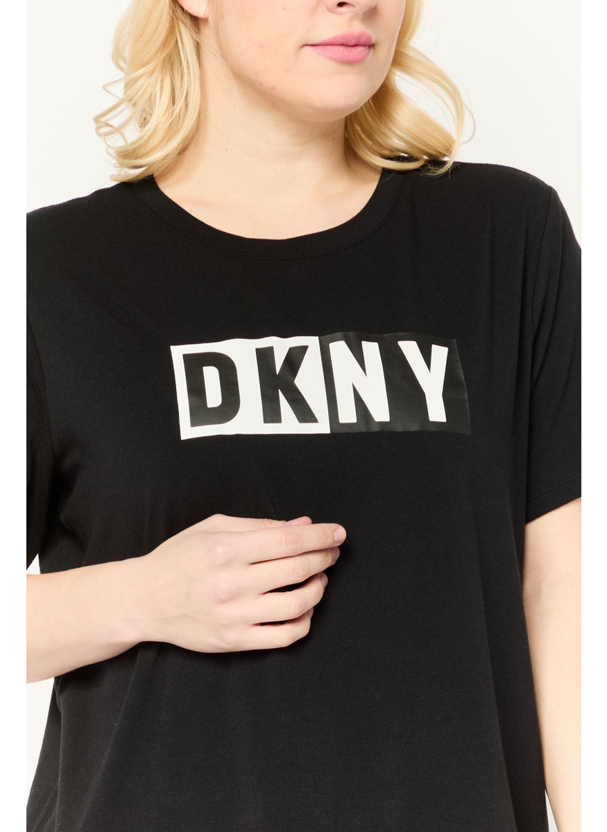 Women Sportswear Fit Short Sleeve Training T-Shirts, Black