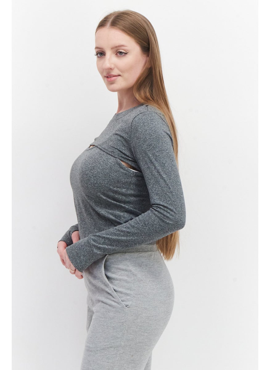 Women Sportswear Fit 2 Pc Shrug And Tank Top, Grey