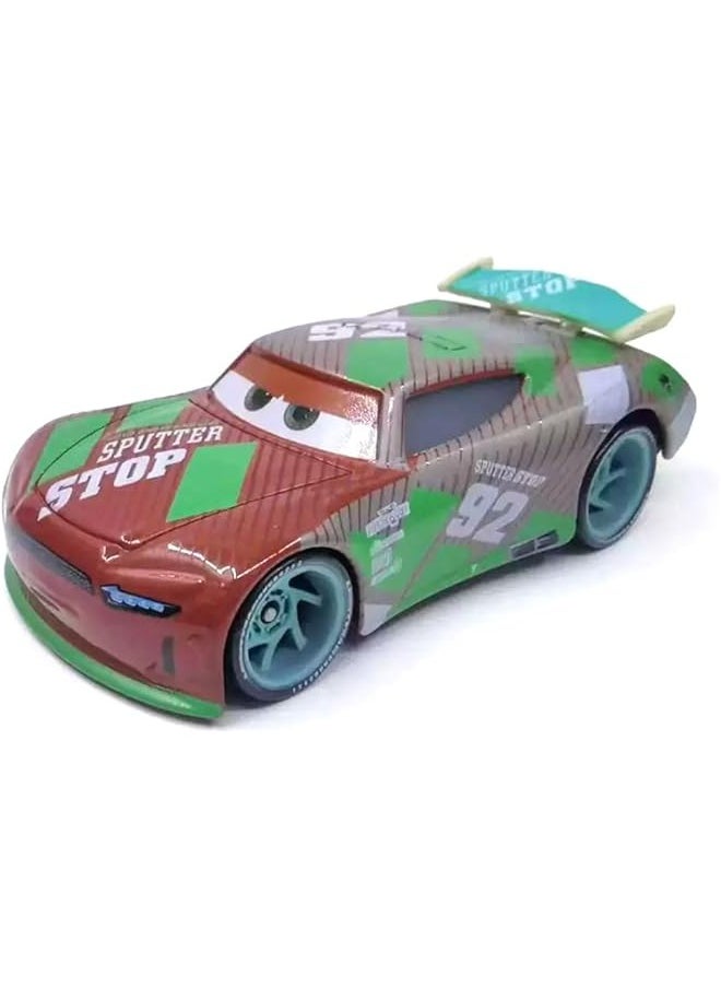 Movies Cars 2 3 Curz Black Storm Jackson McQueen Mater I Screamer Archbishop Giant Wheels Metal Diecast Friction Powered Truck Toy (Sputter Stop 92)