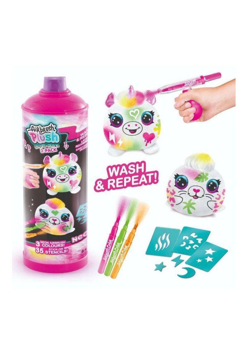 Canal Toys The Airbrush Plush Neon Mini Mystery 2-Pack