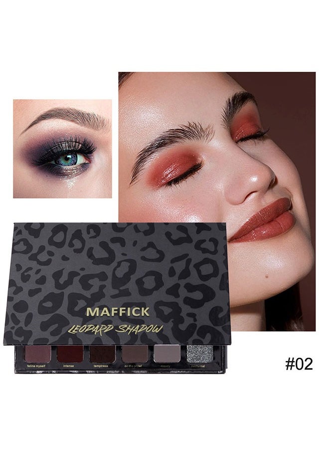 MAFFICK 24-Color Leopard Eyeshadow Palette - Color Changing Pearl Light, Matte Finish, Long-lasting Makeup #02