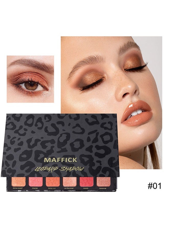 MAFFICK 24-Color Leopard Eyeshadow Palette - Color Changing Pearl Light, Matte Finish, Long-lasting Makeup #01