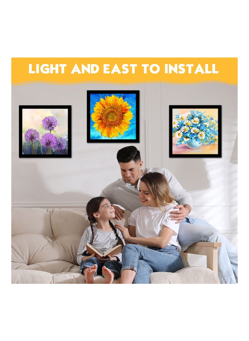 SYOSI 6 Pcs Diamond Art Frames, Magnetic Picture Frame, 12 x 12 Inch Frames, Self-adhesive Diamond Art Frames for Wall Window Home Office Photo Display