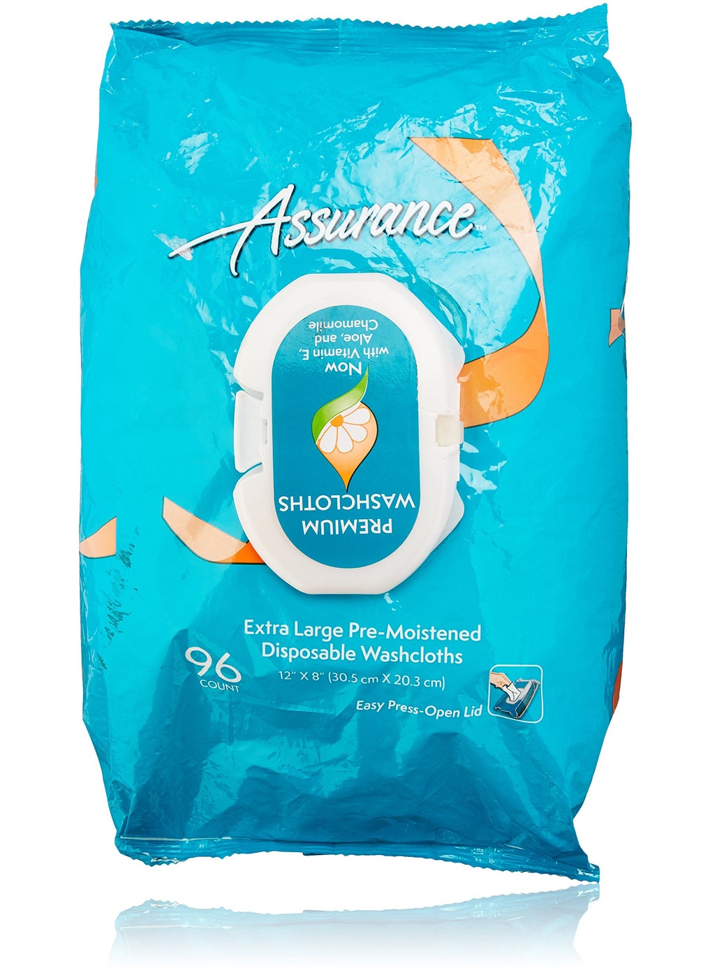 Assurance Pre-Moistened Extra Large Disposable Washcloths, 96ct