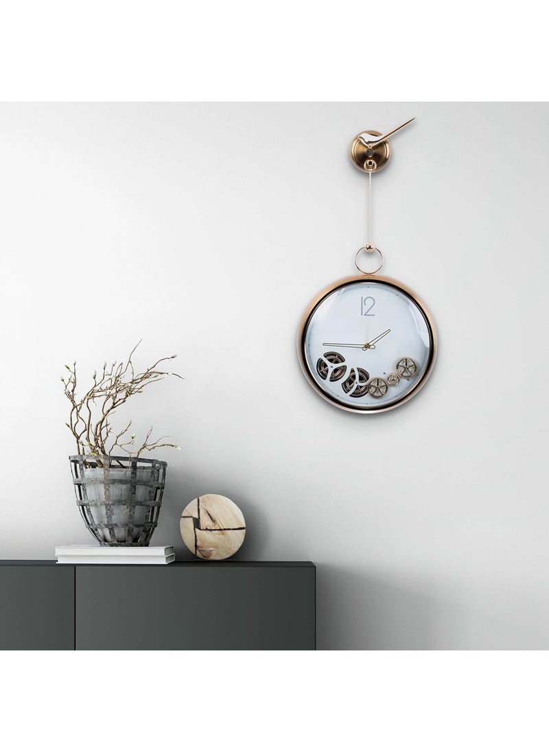 waqif Home Decoration European Wall Clock | Steampunk Moving Gear Wall Clock for Home Decor Office | Pendulum Wall Clock | Birds Pendulum Wall Clock | Decor Art & Hanging Decorative