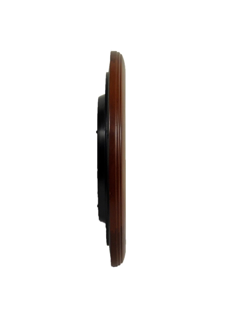 RHYTHM Japan Wooden Case 12.9 Inch Step Movement Wall Clock (Brown, 28.8x33x4.5Cms)