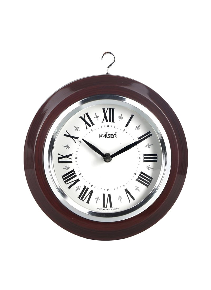 KAISER 12 Inch Quartz Dual Side Wall Clock - Soft Ticking Wooden Analog Clock for Living Room, Office, Kitchen & Dining Room