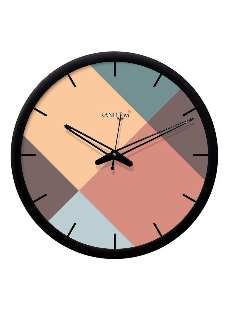 RANDOM Black Designer Plastic Wall Clock with Roman Numerals for Home