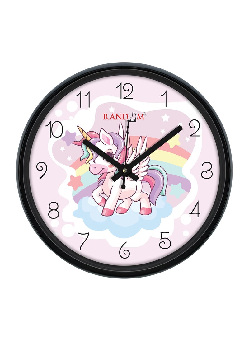 RANDOM 12-inch Plastic & Glass Decorative Wall Clocks for Home,Living Room, Lobby, Kitchen, Plastic Analog Stylish Wall Clock