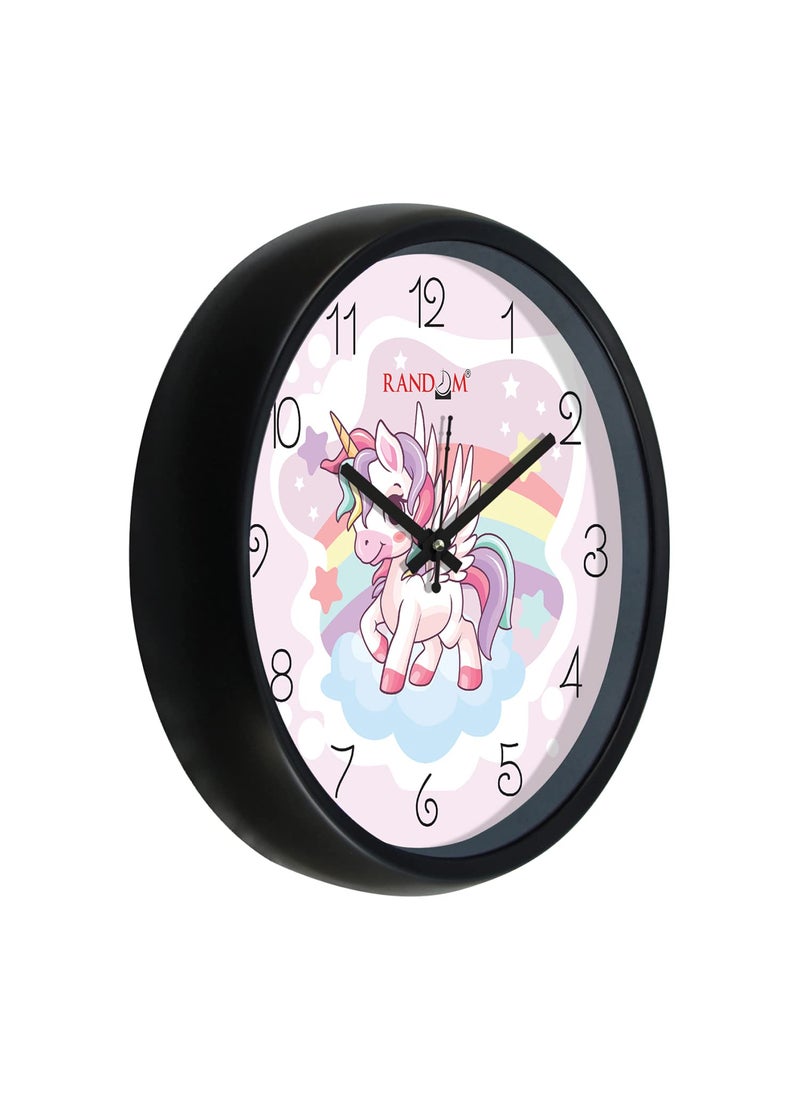 RANDOM 12-inch Plastic & Glass Decorative Wall Clocks for Home,Living Room, Lobby, Kitchen, Plastic Analog Stylish Wall Clock