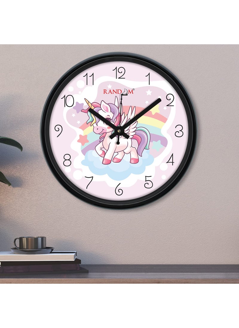 RANDOM 12-inch Plastic & Glass Decorative Wall Clocks for Home,Living Room, Lobby, Kitchen, Plastic Analog Stylish Wall Clock