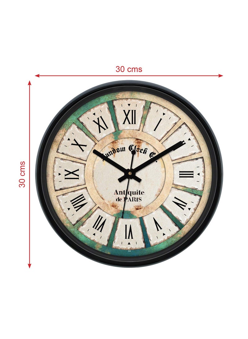 RANDOM Classic (28cm X 28cm) Plastic Wall Clock(Glass Covered)