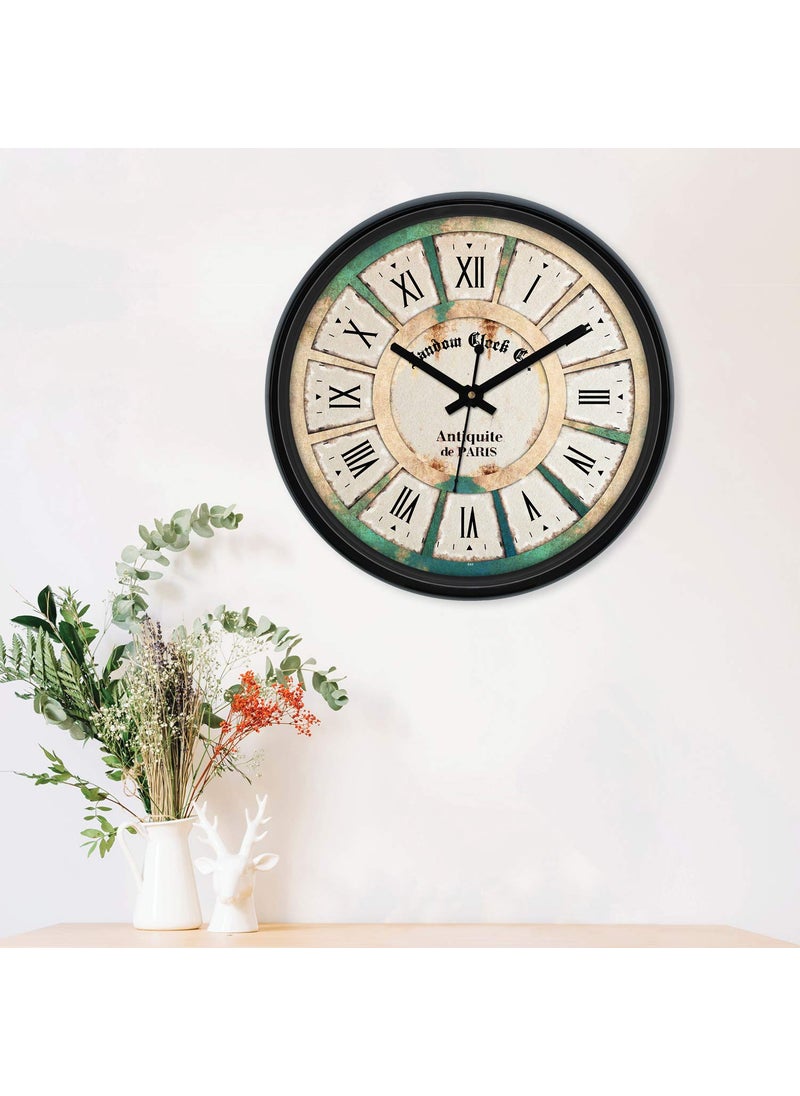 RANDOM Classic (28cm X 28cm) Plastic Wall Clock(Glass Covered)