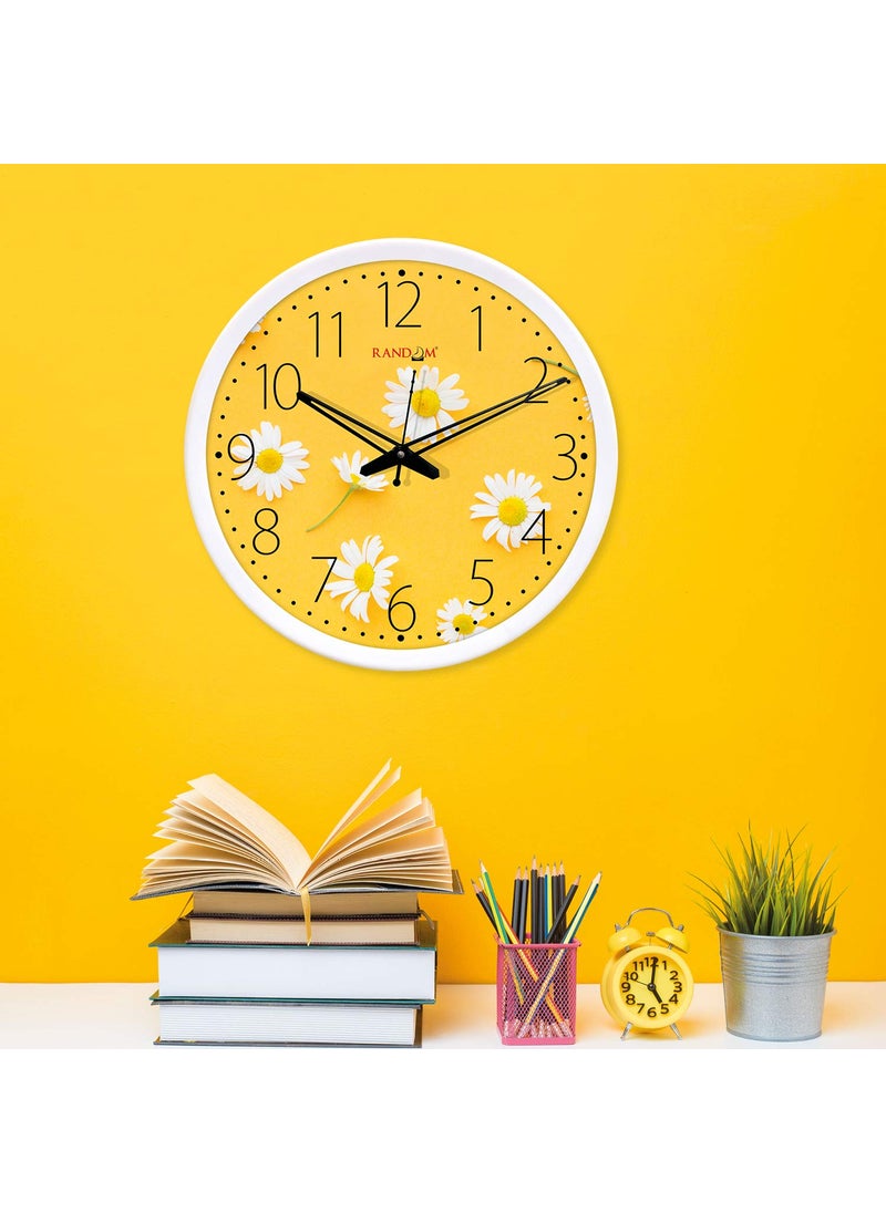 RANDOM 12-inch Plastic & Glass Decorative Wall Clocks for Home,Living Room, Lobby, Kitchen, Plastic Analog Stylish Wall Clock