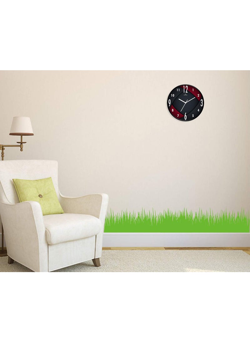 IIK COLLECTION Analogue Round Abstract Plastic Wall Clock for Home, Wall Clock for Kitchen,Wall Clock for Living Room, Bed Room, Office (Multicolour, 12 X 12 inch, 30 cm x 30 cm x 6 cm)