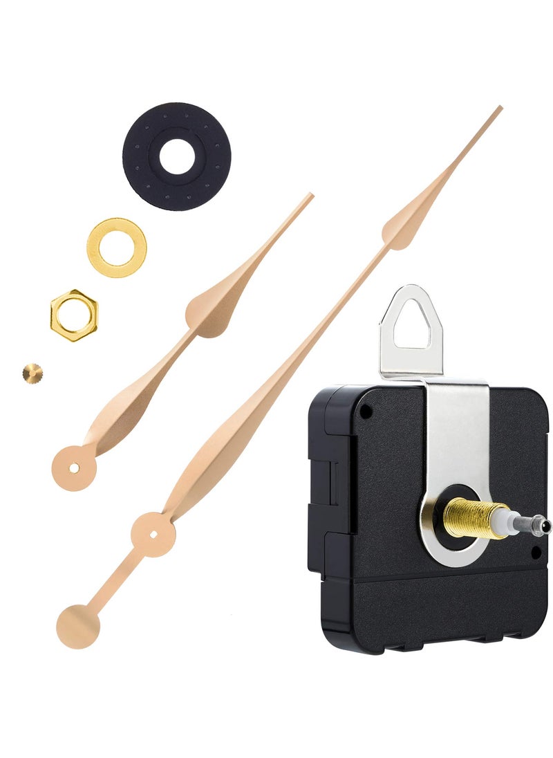 Clock Mechanism Replacement High Torque Quartz Clock Movement with 12 Inch Long Spade Hands for DIY Clock