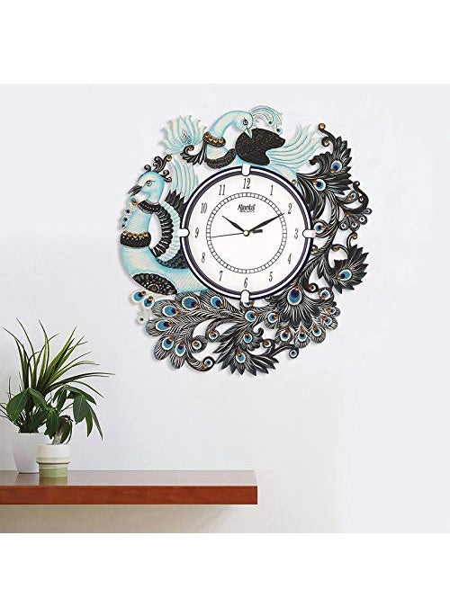 CIRCADIAN Ajanta Wooden Handpainted Desginer Wall Clock for Home | Living Room | Office | Bedroom|Multicolour
