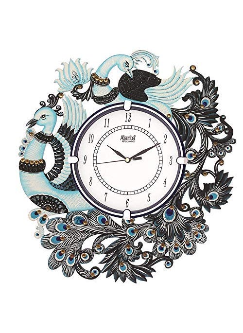 CIRCADIAN Ajanta Wooden Handpainted Desginer Wall Clock for Home | Living Room | Office | Bedroom|Multicolour