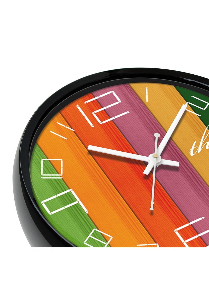 RANDOM 12-inch Plastic & Glass Decorative Wall Clocks for Home,Living Room, Lobby, Kitchen, Plastic Analog Stylish Wall Clock