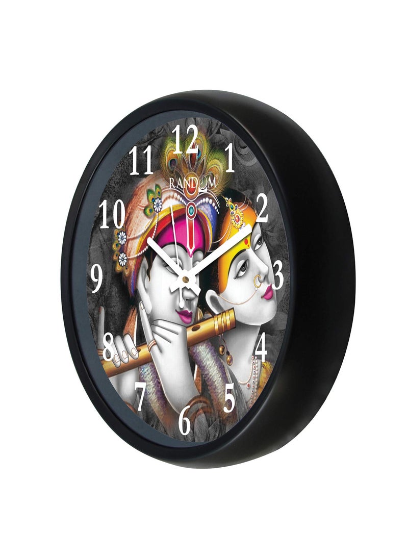 RANDOM 12-inch Plastic & Glass Decorative Wall Clocks for Home,Living Room, Lobby, Kitchen, Plastic Analog Stylish Wall Clock