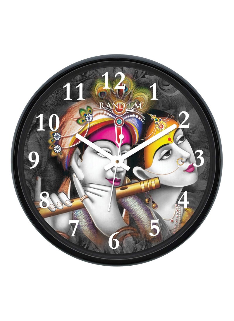 RANDOM 12-inch Plastic & Glass Decorative Wall Clocks for Home,Living Room, Lobby, Kitchen, Plastic Analog Stylish Wall Clock