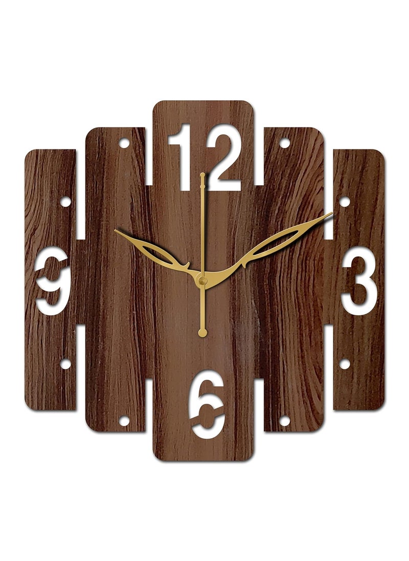 VPK Wooden Analog Square Wall Clock Small Size 10 Inch, 25 X 25 cm Wenge-04