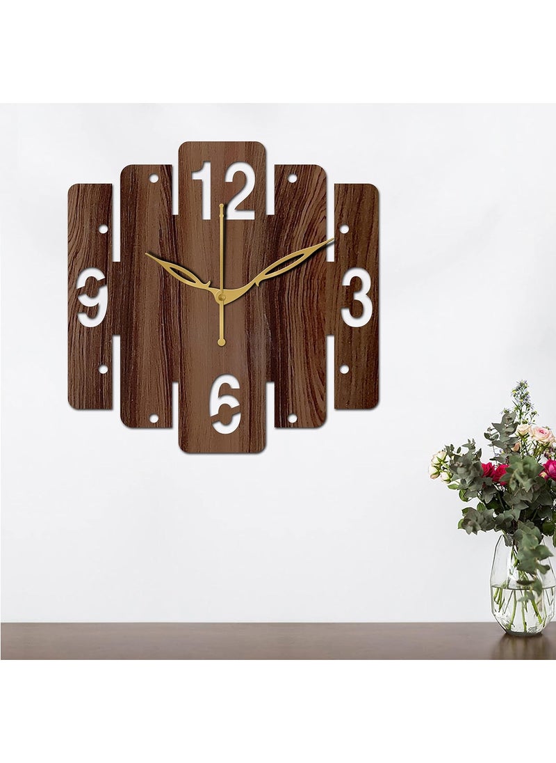 VPK Wooden Analog Square Wall Clock Small Size 10 Inch, 25 X 25 cm Wenge-04