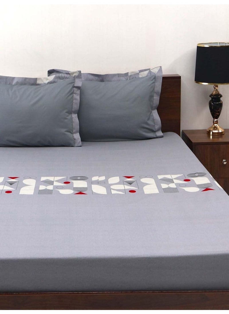 Bombay Dyeing 100% Pure Cotton California (Super) King Size BedSheet (274x274 cm or 108x108 Inch or 9x9 Foot Approx) with Two Pillow Covers