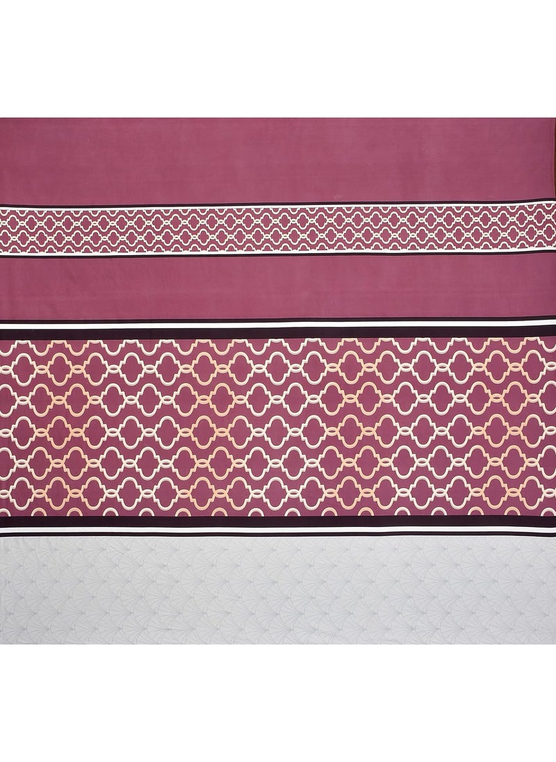 MAFATLAL Cotton Blend Double Bedsheet with 2 Pillow Covers (Red)