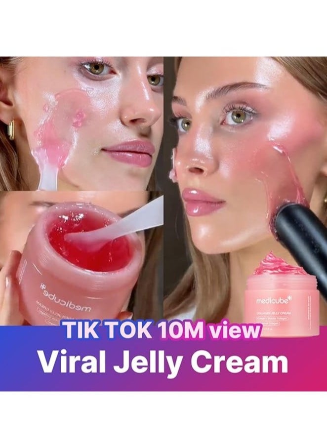 Collagen Jelly Cream with Niacinamide & Freeze-Dried Hydrolyzed Collagen – 3.71 fl.oz. (110 ml) – Korean Skincare