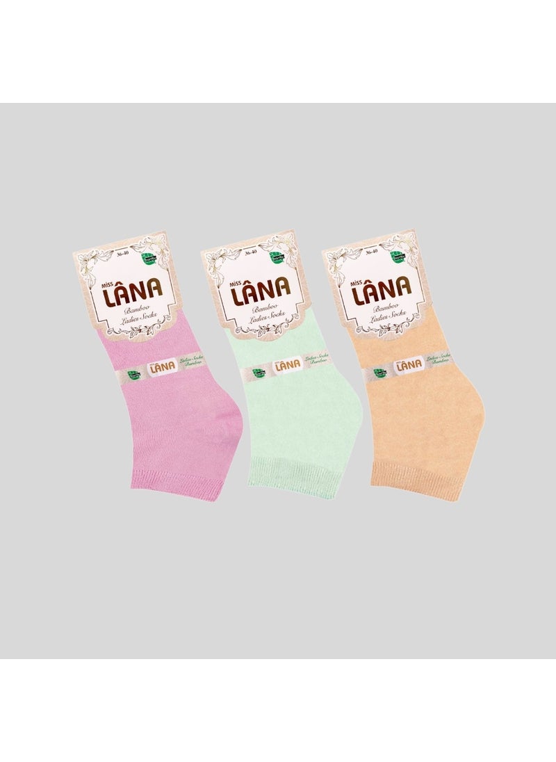 Women's Bamboo Booties (3 Pieces) Invisible Seamless Perfumed Short Summer Women's Socks