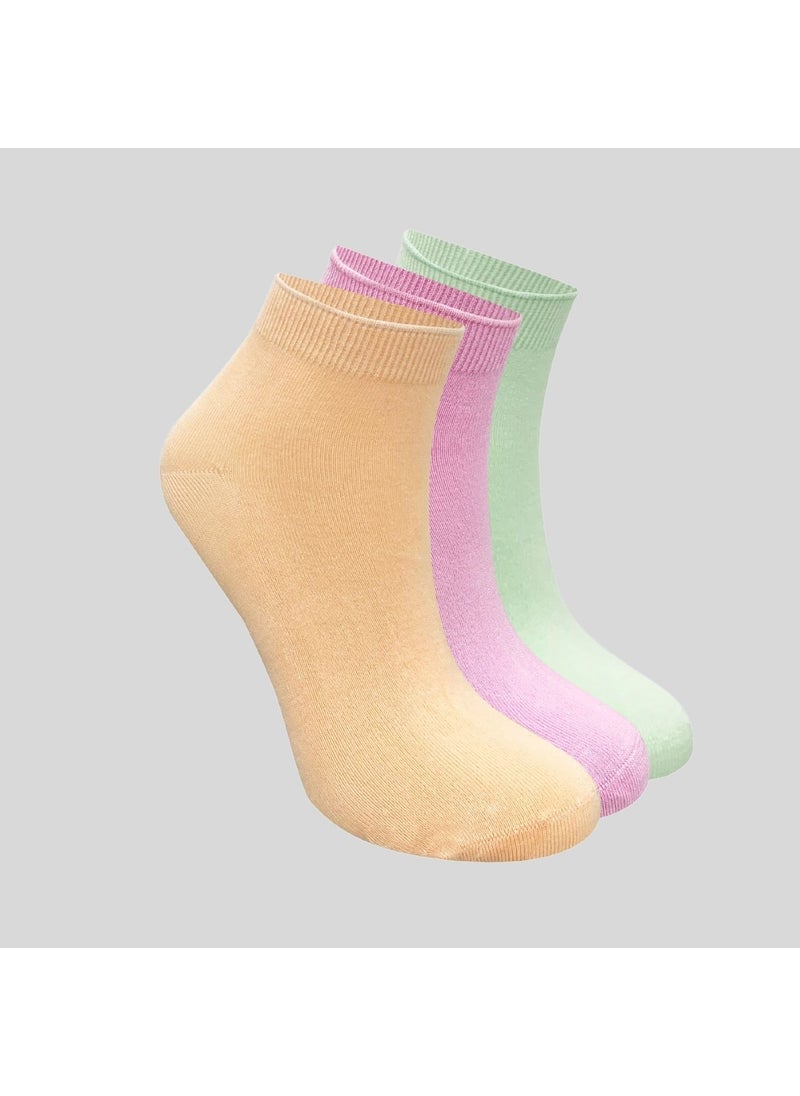 Women's Bamboo Booties (3 Pieces) Invisible Seamless Perfumed Short Summer Women's Socks