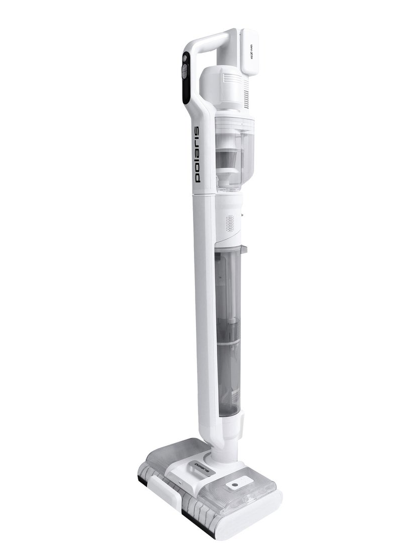 Cordless vertical washing vacuum cleaner 7 in 1 is suitable for dry and wet cleaning. Packaging includes an additional pipe, an additional electric brush, a mini turbo brush, a 2-in-1 nozzle, a crevice nozzle, a flexible hose, an animal brush nozzle, a roller cleaning brush, a water container cleaning brush, an additional battery, an additional battery adapter. Removable motor part and an additional brush and pipe, allows the vacuum cleaner to turn into an independent cordless vertical vacuum cleaner that can be used for everyday dry cleaning.  Suction power – 170 AW