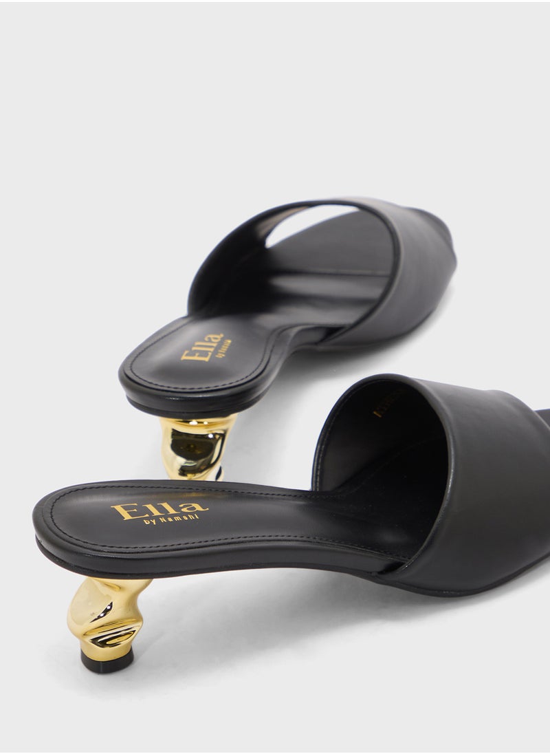 Interest Heel Mule Sandal