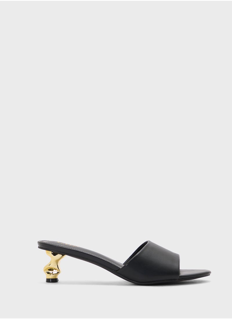 Interest Heel Mule Sandal