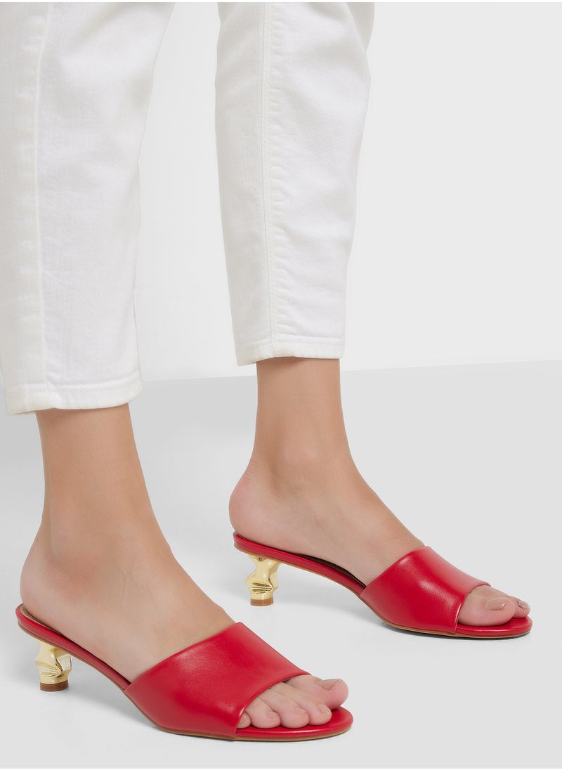 Interest Heel Mule Sandal