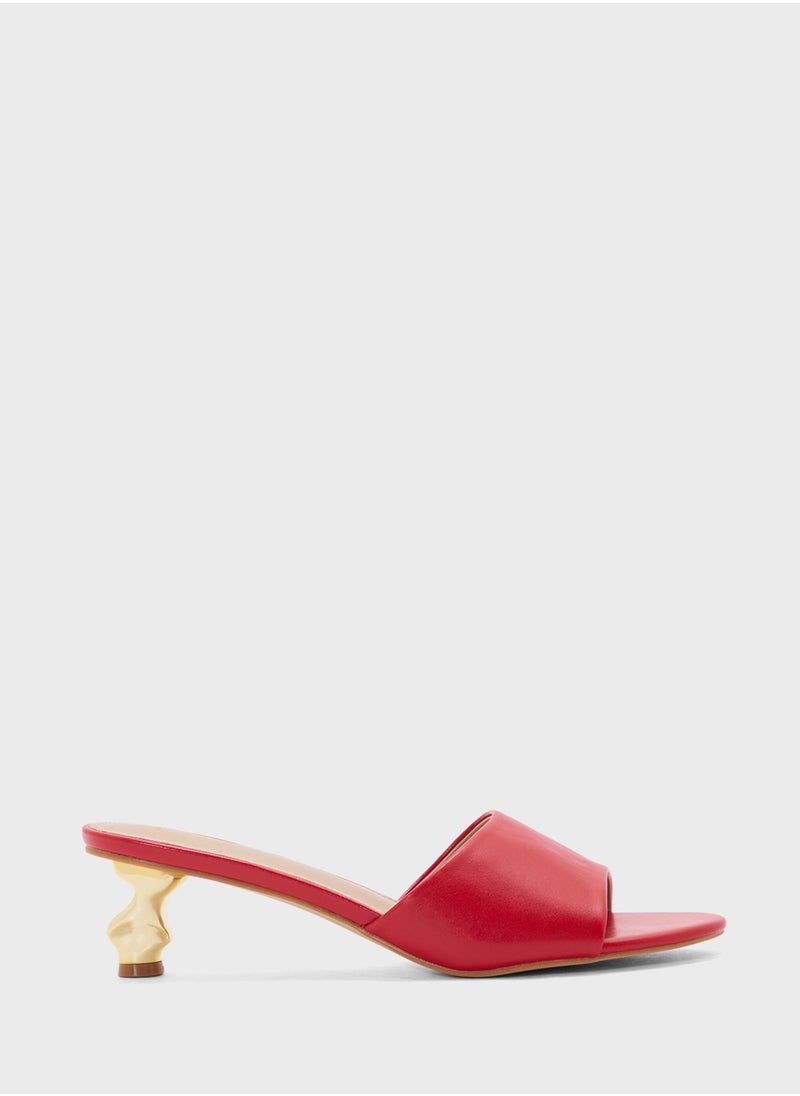 Interest Heel Mule Sandal