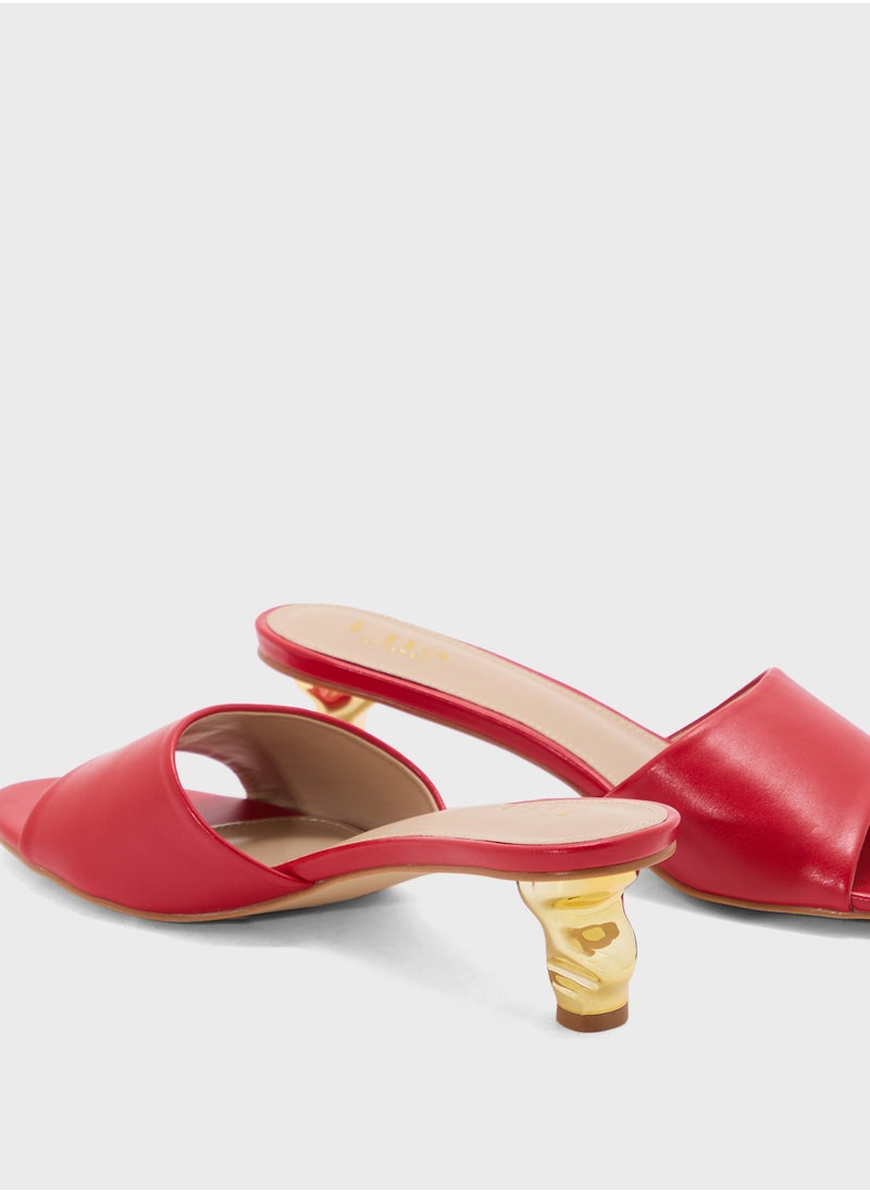 Interest Heel Mule Sandal