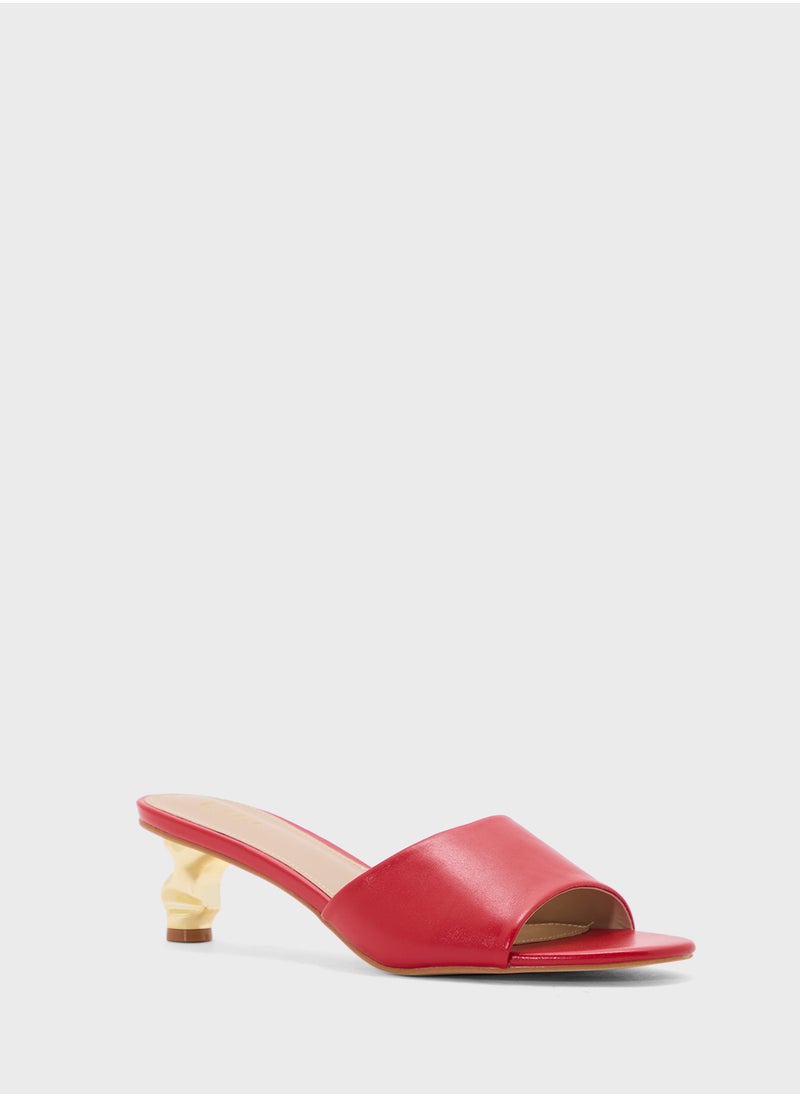 Interest Heel Mule Sandal