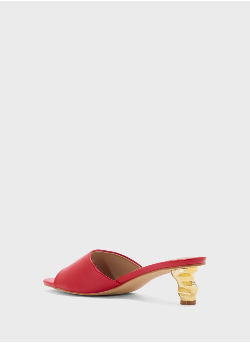 Interest Heel Mule Sandal