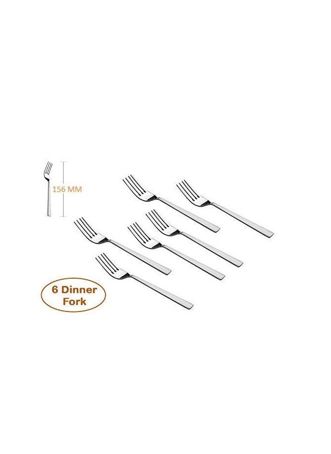 Parage Stainless Steel Spoon Set & Fork Set 12 Pieces for Tea, Coffee, Sugar, Condiments & Spices - Set of 12 Contains Spoons Set of 6 Spoon and Fork Set of 6, Mirror Polished