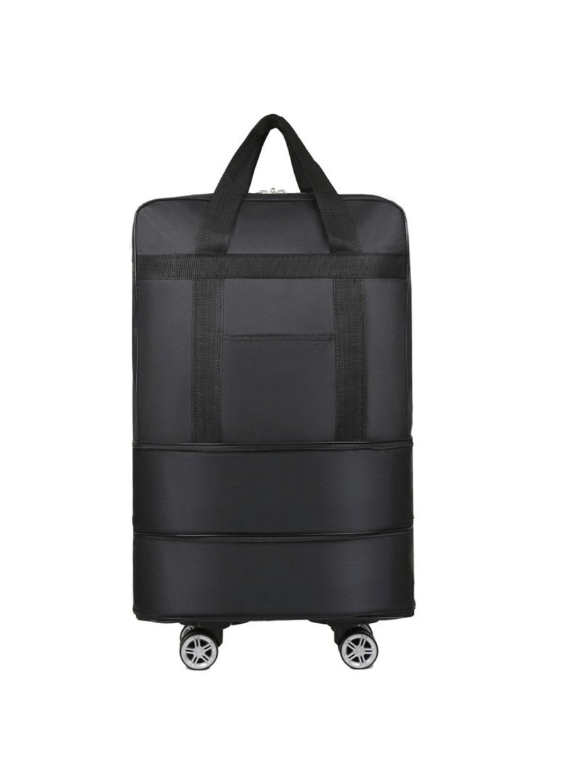 Large-Capacity Foldable Travel Bag with Detachable Wheels & Lock