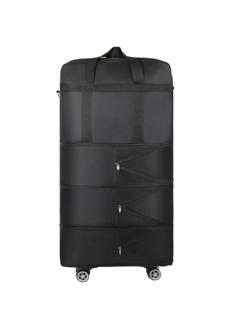 Large-Capacity Foldable Travel Bag with Detachable Wheels & Lock
