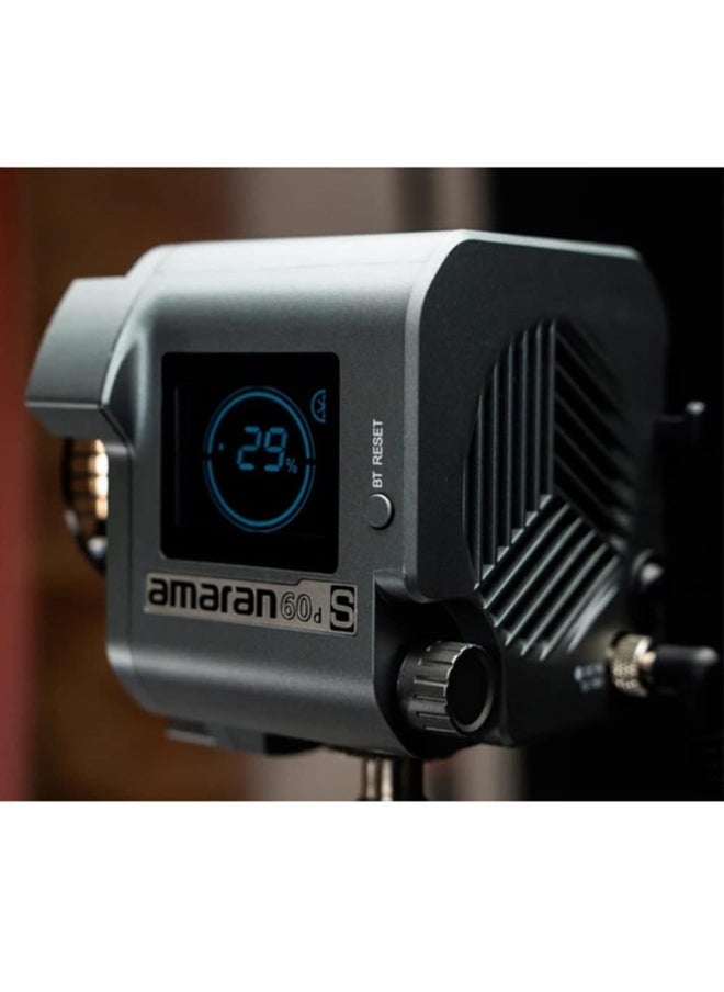 Aputure Amaran 60d S LED Video Light | 65W Bowens Mount Spotlight | 5600K Daylight, High Color Accuracy | App Control & 8 Lighting Effects
