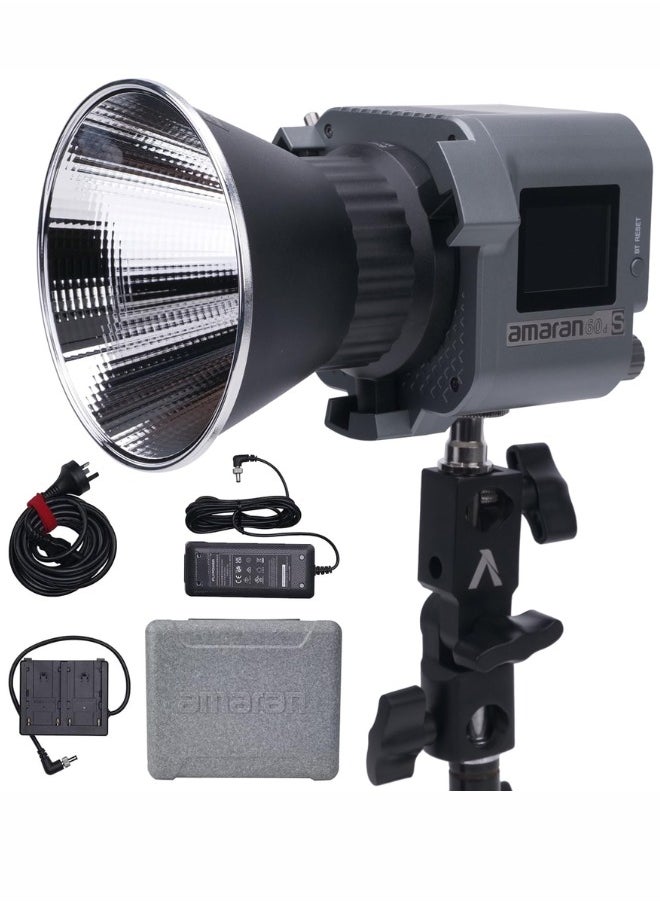 Aputure Amaran 60d S LED Video Light | 65W Bowens Mount Spotlight | 5600K Daylight, High Color Accuracy | App Control & 8 Lighting Effects